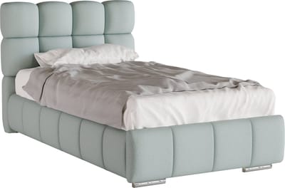 Polsterbed Bliss 100 x 200 cm met opbergruimte, lattenbodem en Bonnel (h18cm)-veringmatras H3