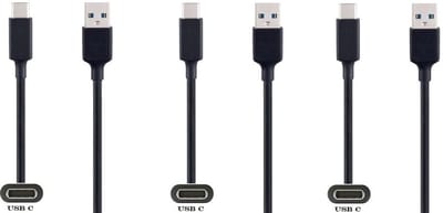 3 stuks OneOne 0,5m USB C kabel. Handige extra korte laadkabel. Oplaadkabel snoer past op Universeel Asus, ZTE, Fairphone, Sony, OPPO, Nokia, Acer, Arnova, BlackBerry, Anker (Soundcore), Archos, Cardo