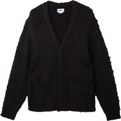 Cardigan Obey patroon vest - zwart