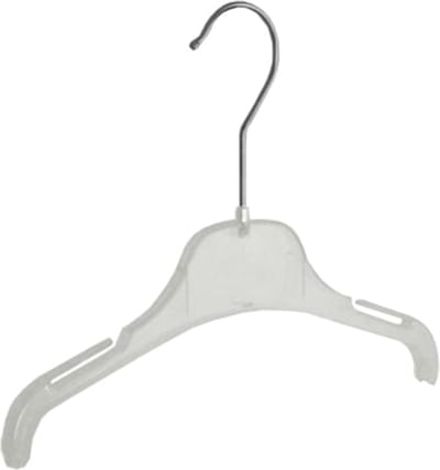 De Kledinghanger Gigant - Kledinghanger - Baby - F01/26 - 50 Stuks - Blousehanger - Shirthanger - Kunststof - Transparant - Rokinkepingen - 26 cm - Kleerhanger - Babybügel - F01-Serie (F01/26_02/50)