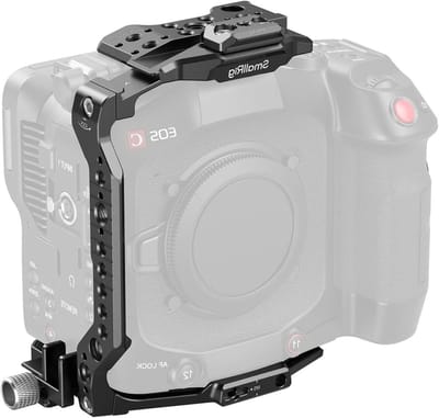 Modulaire Camera Cage voor Canon C80 met Topplaat, Zijkanten en Basisplaat, HDMI Kabelklem en Koudschuifbevestiging voor Professionele Videoproductie