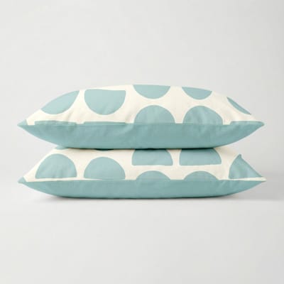 Dekbed-Discounter - Fresh and Co Kussenslopen 60 x 70 cm - Set van 2 kussenslopen - Wasbaar op 40 graden - Anti-allergisch - Half Circles