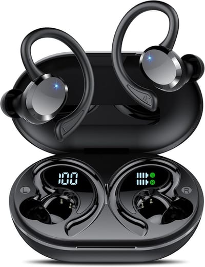 Draadloze Sport Hoofdtelefoon met 68 Uur Speeltijd, Bluetooth 5.4 en ENC Ruisonderdrukking