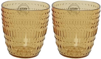 Set van 2x stuks kunststof bekers geel 200 ml