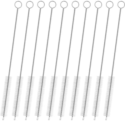 Rietjes Reiniger, 10 stuks Nylon Rietjes Reinigingsborstel, Reageerbuisjes, Flessenreinigingsborstels voor Babyflessen, Waterbekers, Reageerbuisjes