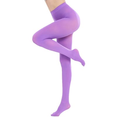 Dames 80D Ultra Zachte Ondoorzichtige Panty's, Zachte Hoge Taille Effen Kleur Panty's met Voeten Kousen Gekleurde Sokken One Size(40-65KG) pink