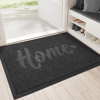 Tapis d'entrée en polyester Nordic Wind, paillasson en caoutchouc, tapis de porte d'hôtel commercial, tapis de grattage, tapis de sol d'entrée domestique 60*90cm