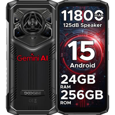 DOOGEE Blade 20 Pro Robuuste Smartphone Android 15, 24GB+256GB/2TB,50MP+20MP+8MP, Drievoudige kaartsleuven/NFC/OTG/GPS/Gezichtsherkenning zilver