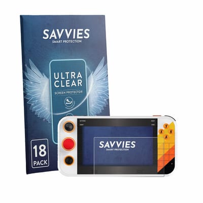 Savvies - Screenprotector voor My Arcade Atari Gamestation Go Portable - Folie Beschermfolie transparant 18 Stuks