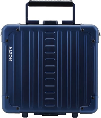 Aleon Diversty-cosmeticaBeautycase van aluminium, 27 cm - 7 L - Open - sapphire