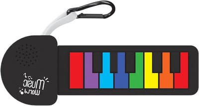 Piano Sleutelhanger - Opvouwbaar Speelgoed - Muziek Maken - Siliconen Materiaal - 21.6 cm - Regenboogkleur