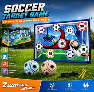 Voetbalwedstrijd Speelmat Set – Multiplayer Voetbalspel voor Kinderen – Binnen & Buiten Voetbal Speelgoed – Trainingsspel voor Jongens en Meisjes – Leuk Cadeau Idee