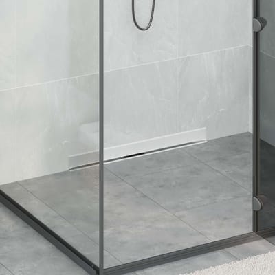 vidaXL - Wandgemonteerde - Doucheafvoer - Zilver - 70 - cm - Roestvrij - staal - 304
