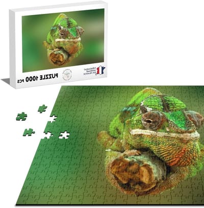 Puzzel 1000 Stukjes - Legpuzzel Dieren - Ontspanning Thuis - Gedrukt in Frankrijk - 68 x 48 cm - Groen