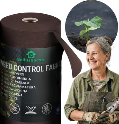 Onkruidvlies Tuinvlies Tegen Onkruid bruin, AGROTEXTIEL 1.6m 100g/m² met UV / 35 meter | Hoge UV-Stabilisatie | Scheurvast tuinvlies tuinfolie mulchvlies afdekvlies wortelblokkering, ademend | Niet-geweven Stof bruin