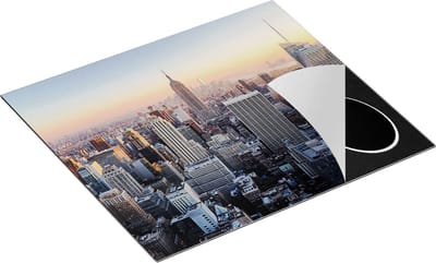 Chefcare Inductie Beschermer New York Skyline met Wolkenkrabbers - 60x50 cm - Afdekplaat Inductie - Kookplaat Beschermer - Inductie Mat