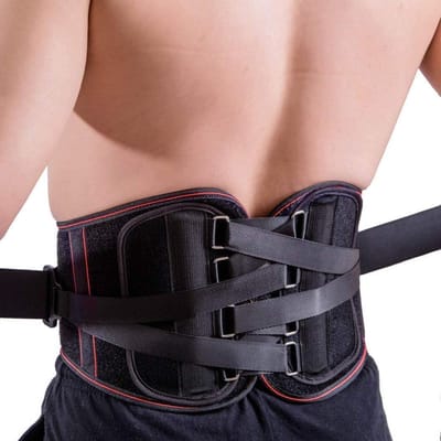 Lendenwervelsteun  Lendensteunband voor Dames Heren -Tailleondersteuning met Katrolsysteem voor Verlichting van Rugpijn, Hernia S zwart
