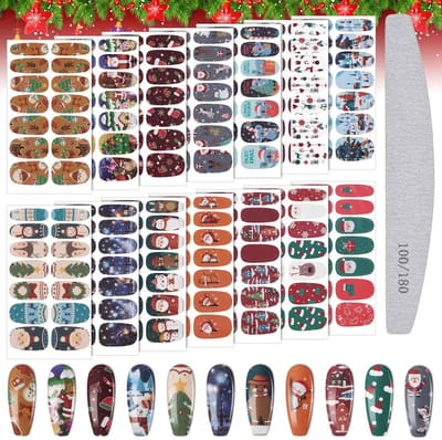 Cosensi- Nail Wraps Zelfklevend - 14 Bladen Nagelstickers - Nail Art - Nagel Design - Geen Droogtijd - Makkelijk Toepasbaar - Nail Stickers