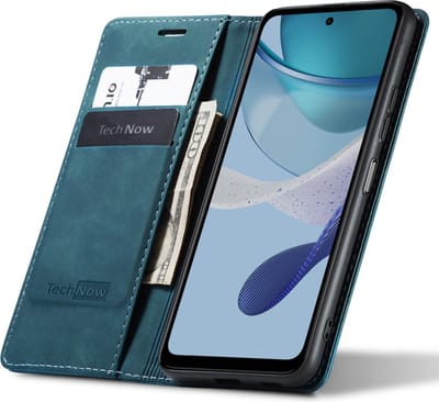 Hoesje geschikt voor Motorola Moto G53 - Book Case Leer Slimline Blauw