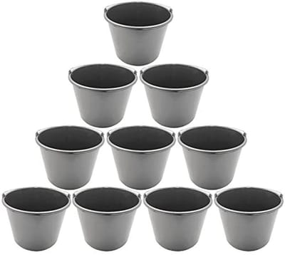 Stabiele Bouwemmer 16L - Multifunctionele Emmer voor Mortel en Water - Set van 10 Stuks