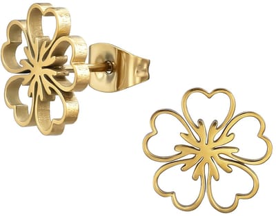 CS Joy - Bloem oorbellen - Chirurgisch staal - 11 mm - ip/pvd gold plated