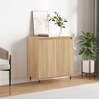 vidaXL - Dressoir - 60x35x70 - cm - bewerkt - hout - sonoma - eikenkleurig