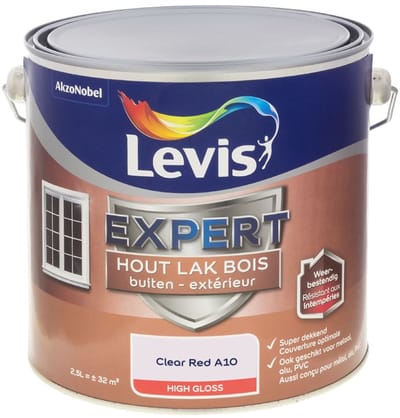 Levis - Expert Hout Lak Buiten High Gloss Mix - Clear Red A10 - Mengverf - 2,5 L