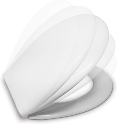 Gedempte WC-bril met Soft Close – Voor Universele O-vorm Toiletten – Eenvoudige Installatie en Reiniging 43 x 36 x 5,5 cm