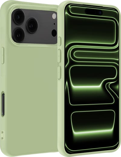 Hoesje Geschikt voor Apple iPhone 17 Pro Max / 18 Pro Max - Sterk & Shockproof - Hoes Cover - Siliconen Case - Groen