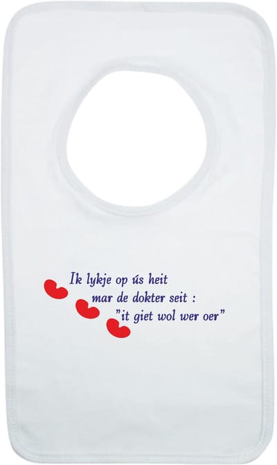 Slabber Fryslân Ik lykje op Ús heit, mar de dokter seit ''it giet wol wer oer'' van Shirtmakelaar