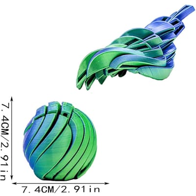 Creativiteit Fidget Speelgoed 3D Geprint Twistsfeer Fidget Speelgoed Tandwiel Vloeibare Stroom Bal Met Roterend Ontwerp Angstverlichting Speelgoed voor Volwassenen