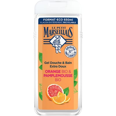 Le petit Marseillais Douchegel Sinaasappel & Grapefruit BIO 650ml - Douche & Bad - Hydraterend & Verfrissend