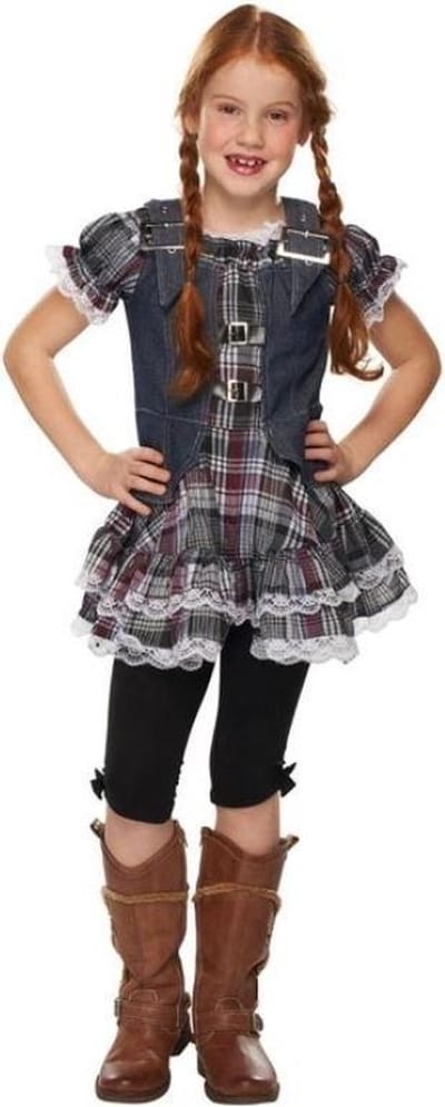 Rubie's Kostuum Country Girl Spijkerstof Meisjes Maat 116