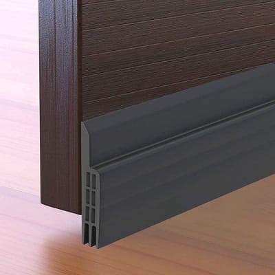 Zelfklevende tochtstrip voor deur - siliconenrubber, stofdicht en akoestische isolatie, 500 x 5 cm, zwart