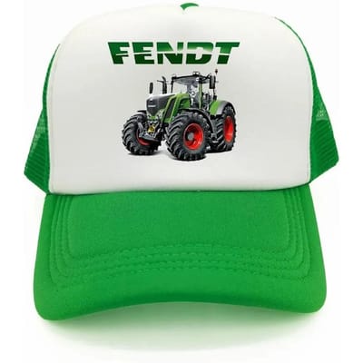 Casquette de camionneur Fendt Homme Drôle Tracteur Agricole Agriculture Chapeau Fendt Casquette de Baseball Cool Été Unisexe Casquettes en Maille Filet Adjustable white