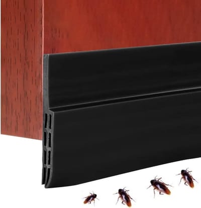 Tochtstopper Deur - Afdichtingsstrip - Tocht Buitenhouden - Zelfklevend Siliconen - 100 cm - Zwart