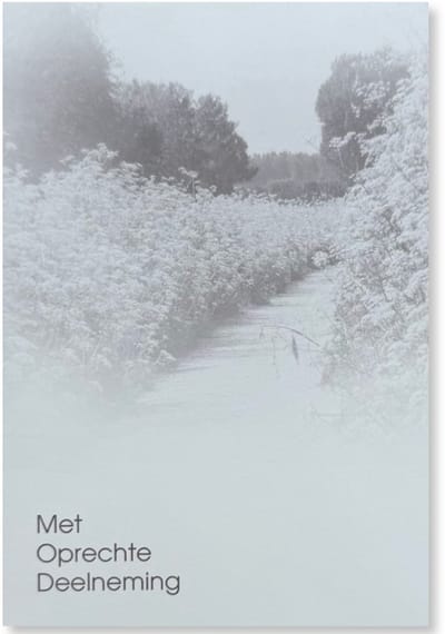 Cards & Crafts Condoleancekaart - Met Oprechte Deelneming Wenskaart - 12 x 17 cm - gevouwen kaart Inclusief envelop