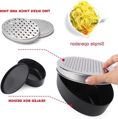 Keukenrasp met Opvangbak en Deksel, Multifunctionele Rasp voor Groenten, Gember, Knoflook en Chocolade