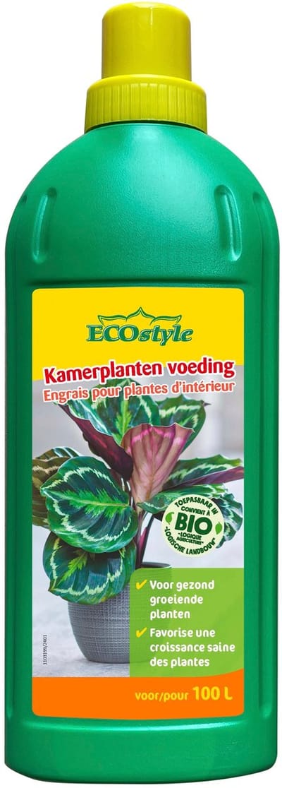 ECOstyle Kamerplanten Voeding - Voor Meer Bloemknoppen en Groene Bladeren - Geschikt voor alle Kamerplanten - 1 L