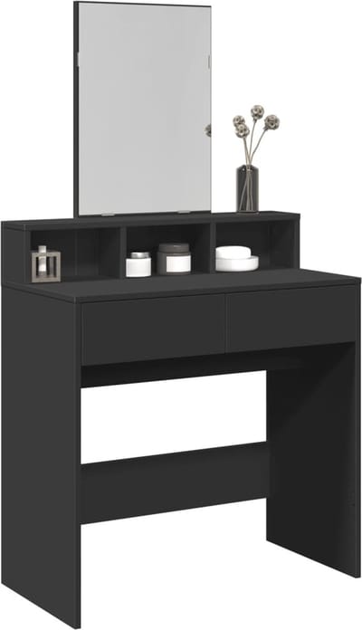 Kaptafel Met spiegel - Make up tafel - Make up - Toilettafel - Met lades - Kaptafels - Zwart