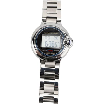 Dames Elektronisch Horloge Waterdicht Outdoor Sporthorloge Multifunctioneel Roestvrijstalen Pols white