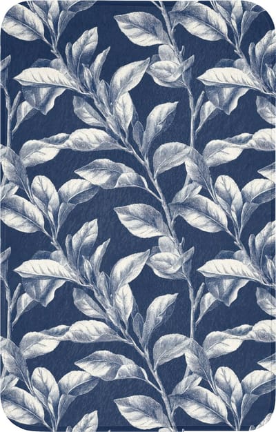 WC mat 50x80 cm - Antislip - Botanisch - Patroon - Blauw - Toiletmat - Vloermat - Douchemat - Toilet tapijt - Toiletmatten