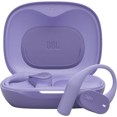 JBL Sense Lite - Open ear Oordopjes - Oortjes Draadloos - Bluetooth - Sport Oordopjes - Sporten - Hardlopen - 32 uur - Spatwaterdicht - IP54 - Paars