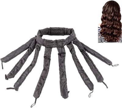 Haarkrullers Zonder Warmte - Slapen Krulset - Lang Haar Stijlen - Zacht Comfortabel Materiaal - Verstelbare Hoofdband - Zwart