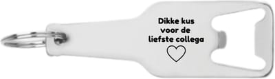 Akyol - dikke kus voor de liefste collega flesopener - Collega - beste collega - collega afscheid - vriendschap - leuk cadeau voor je collega om te geven - 105 x 25mm