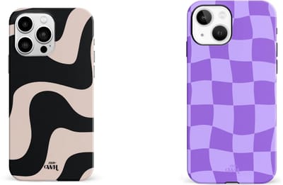 xoxo Wildhearts Telefoonhoesjes Violet Vibes Paars + Ride With Me Zwart & Beige – geschikt voor iPhone 14