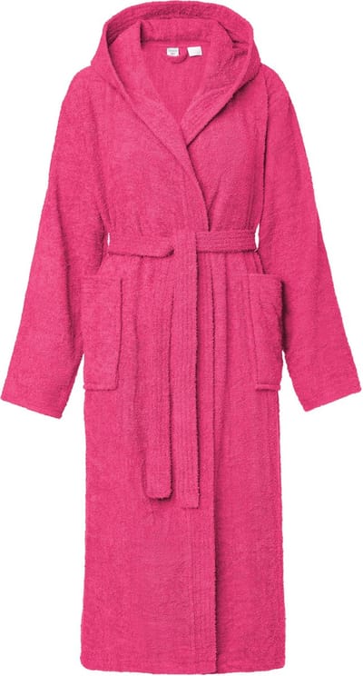 Ladeheid Dames Badjas met Capuchon - 100% Katoen - Wasmachine bestendig - Badstof - Roze - S - LA-LA40-193-DG