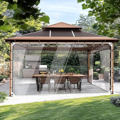 Zwaar Dekzeil - Doorzichtig Zeildoek - Buiten Bescherming - 430 g/m² Sterk Materiaal - 25m x 25m - Transparant