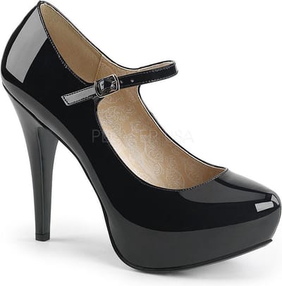 Pleaser Pink Label - CHLOE-02 Pumps - Paaldans schoenen - 39 Shoes - Zwart