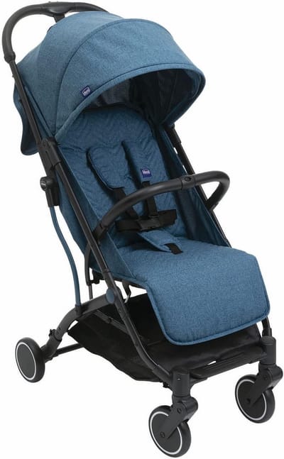 Compacte Kinderwagen Buggy Ultralicht Inklapbaar met Trolleysysteem en Regenhoes - Blauw